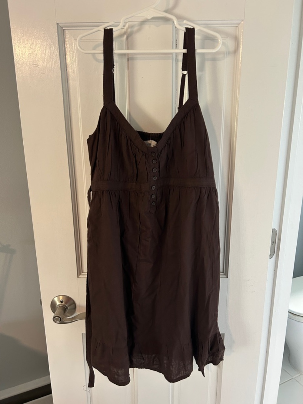 Brand New Hollister Brown Button-Front Sun Dress